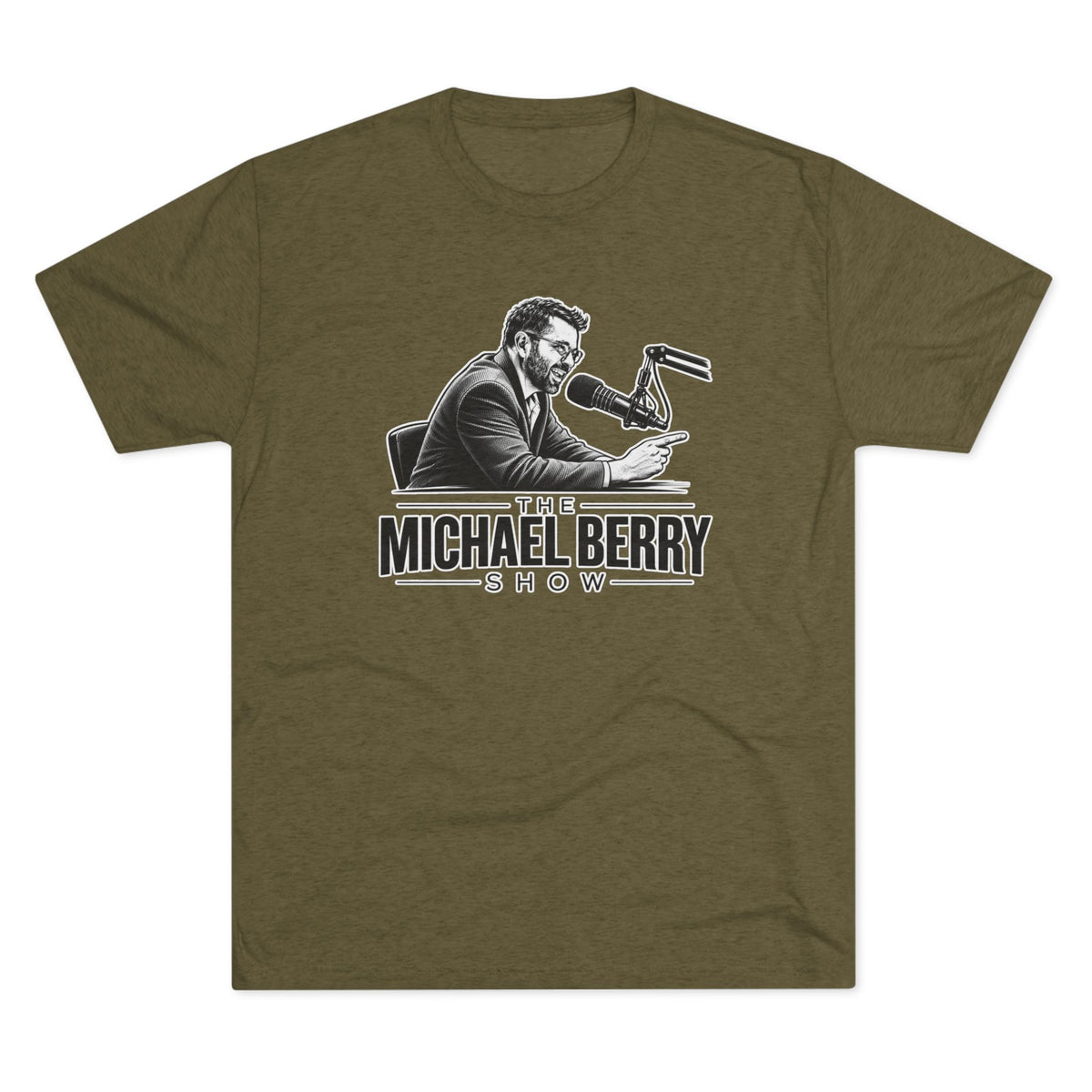 Michael Berry Show - w/ mic - Tri-Blend Crew Tee