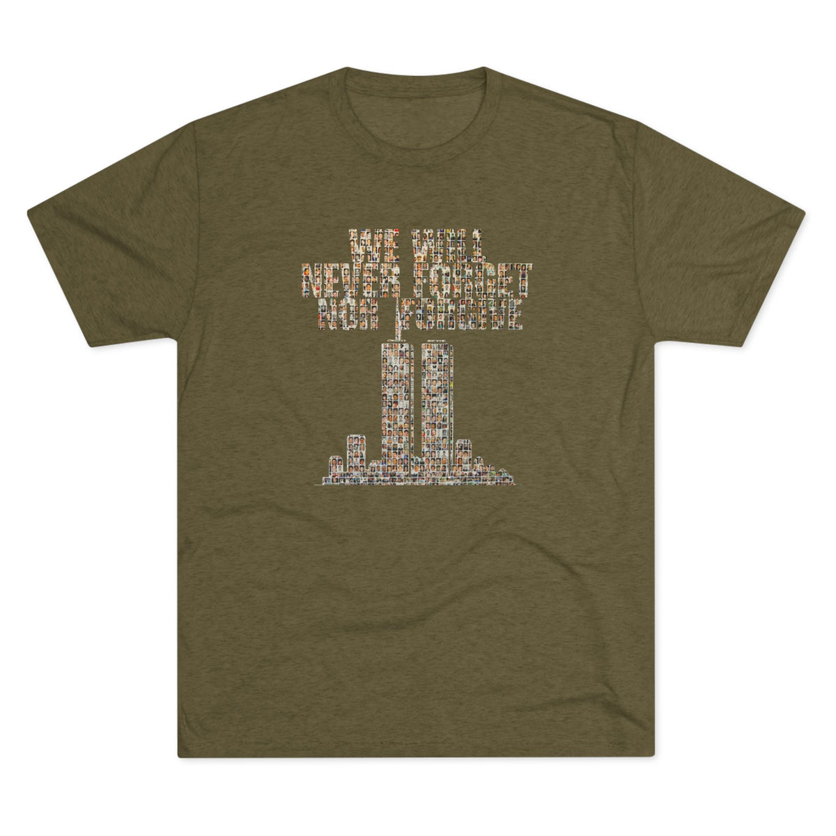 We Will Never Forget No Forgive - Tri-Blend Crew Tee