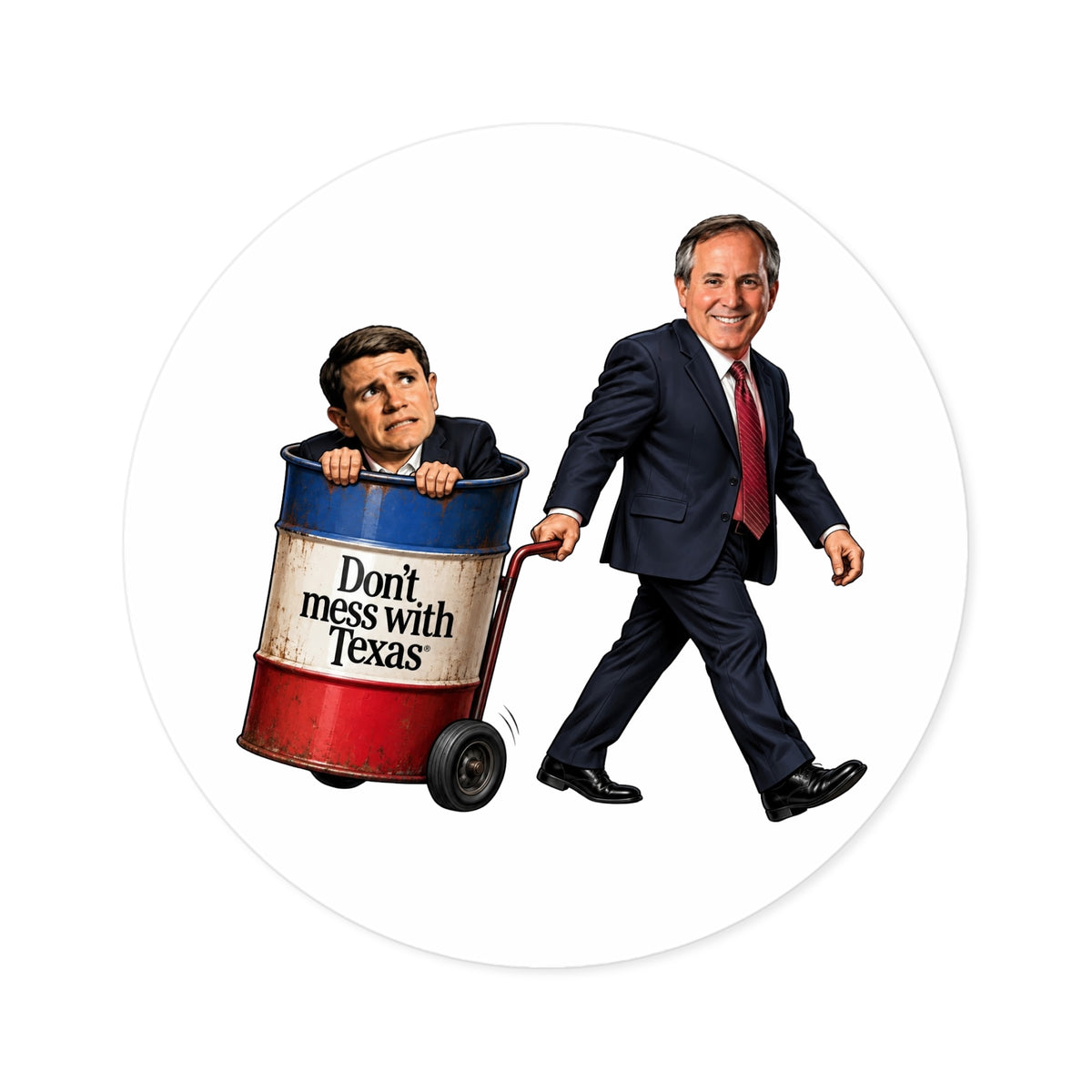 Paxton Taking out the Trash - Round Sticker