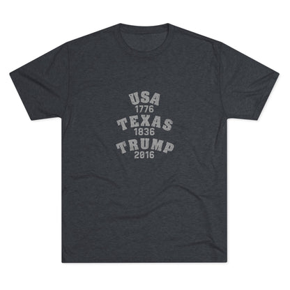 USA TEXAS TRUMP - Tri-Blend Crew Tee