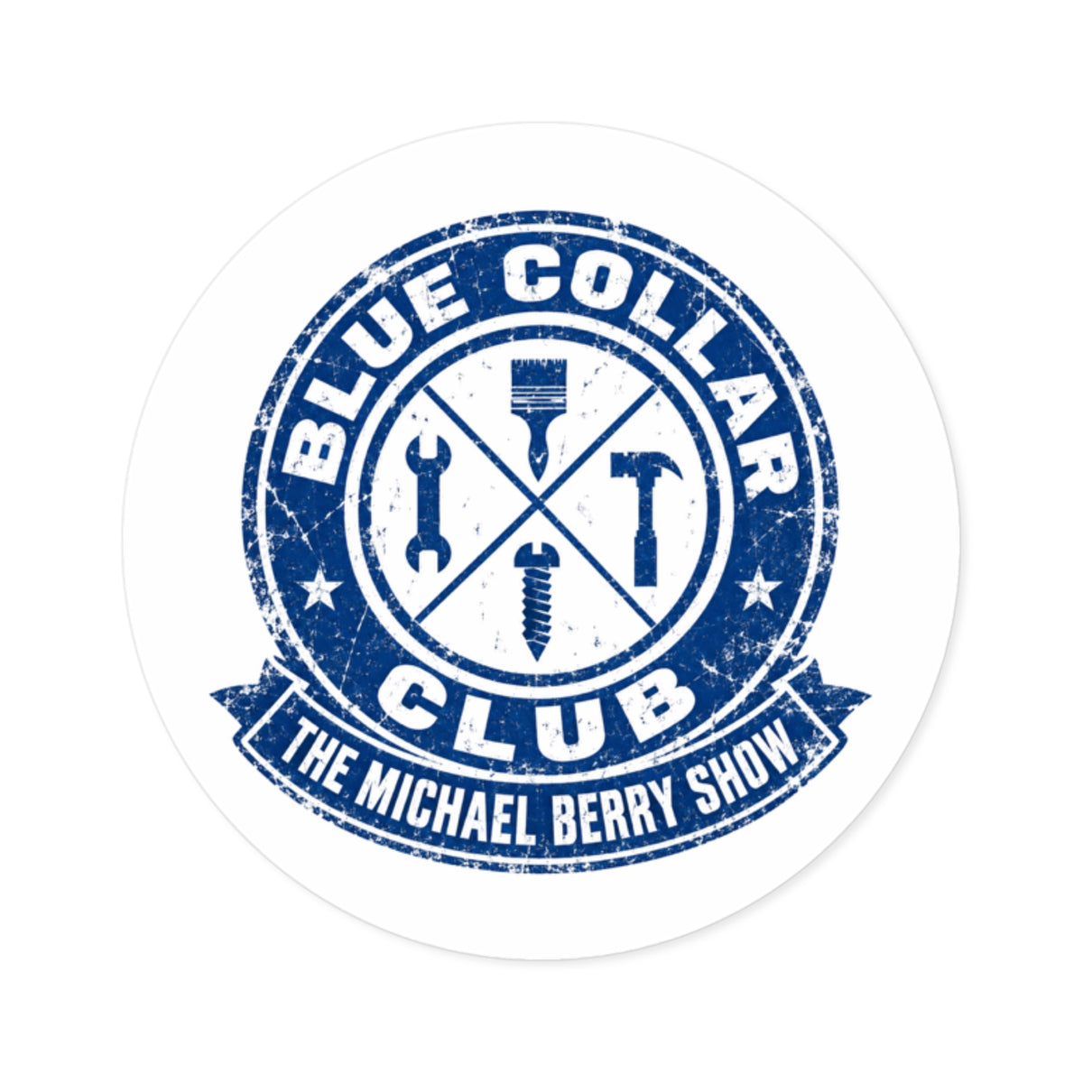 Blue Collar Club - Round Sticker