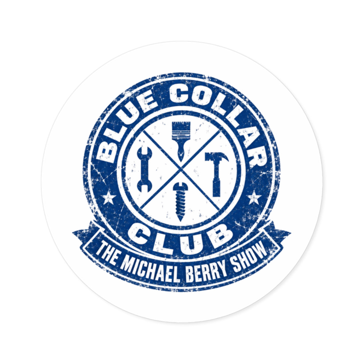 Blue Collar Club - Round Sticker