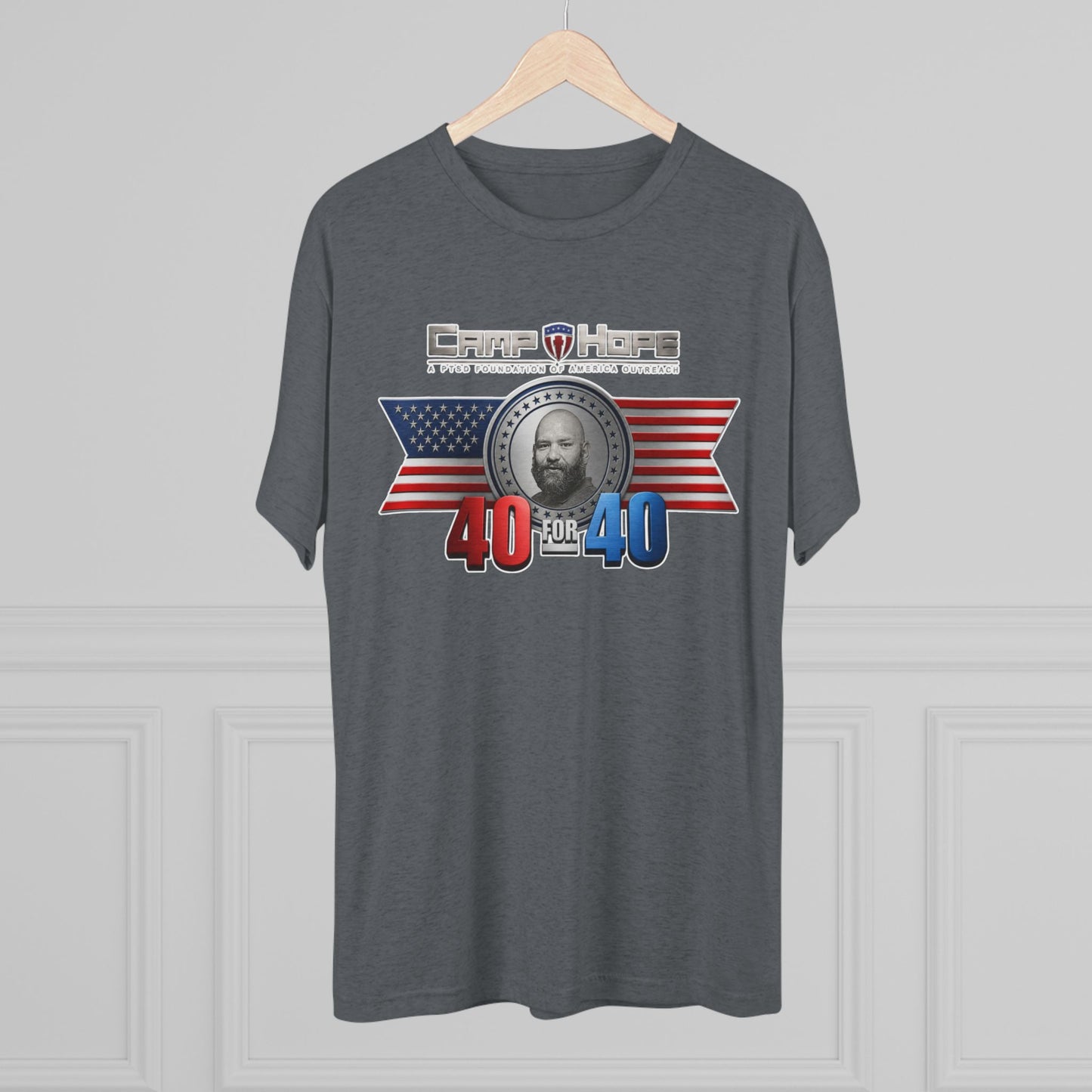 40 for 40 - Tri-Blend Crew Tee