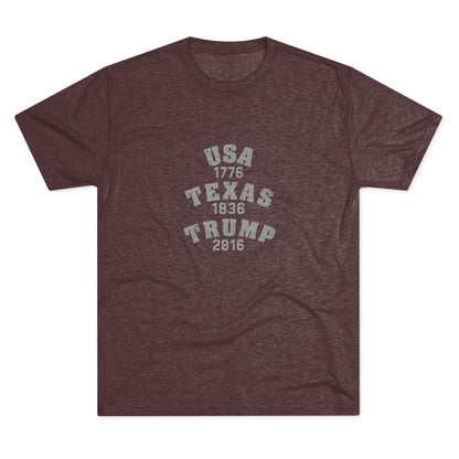 USA TEXAS TRUMP - Tri-Blend Crew Tee