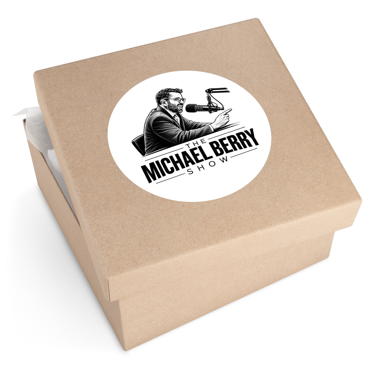 Michael Berry Show - w/ mic - Round Sticker
