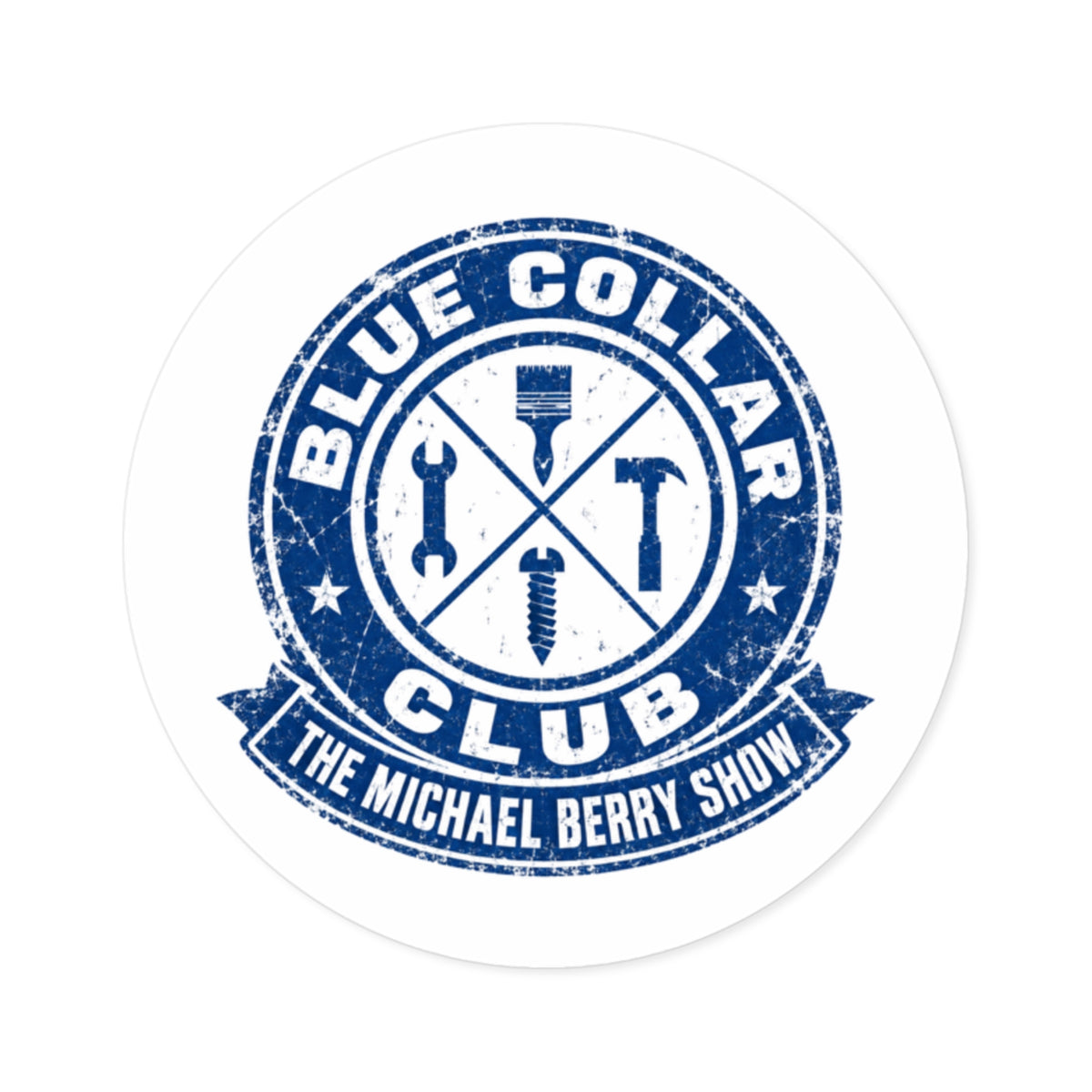 Blue Collar Club - Round Sticker