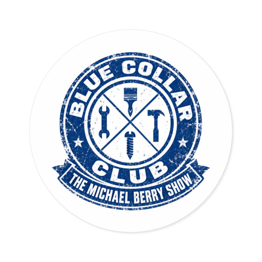 Blue Collar Club - Round Sticker