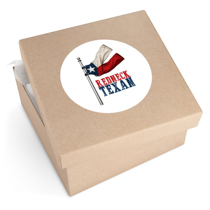 Redneck Texan Flag - Round Sticker