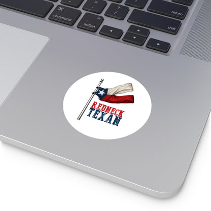 Redneck Texan Flag - Round Sticker