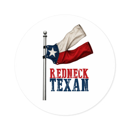 Redneck Texan Flag - Round Sticker