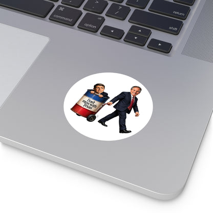 Paxton Taking out the Trash - Round Sticker