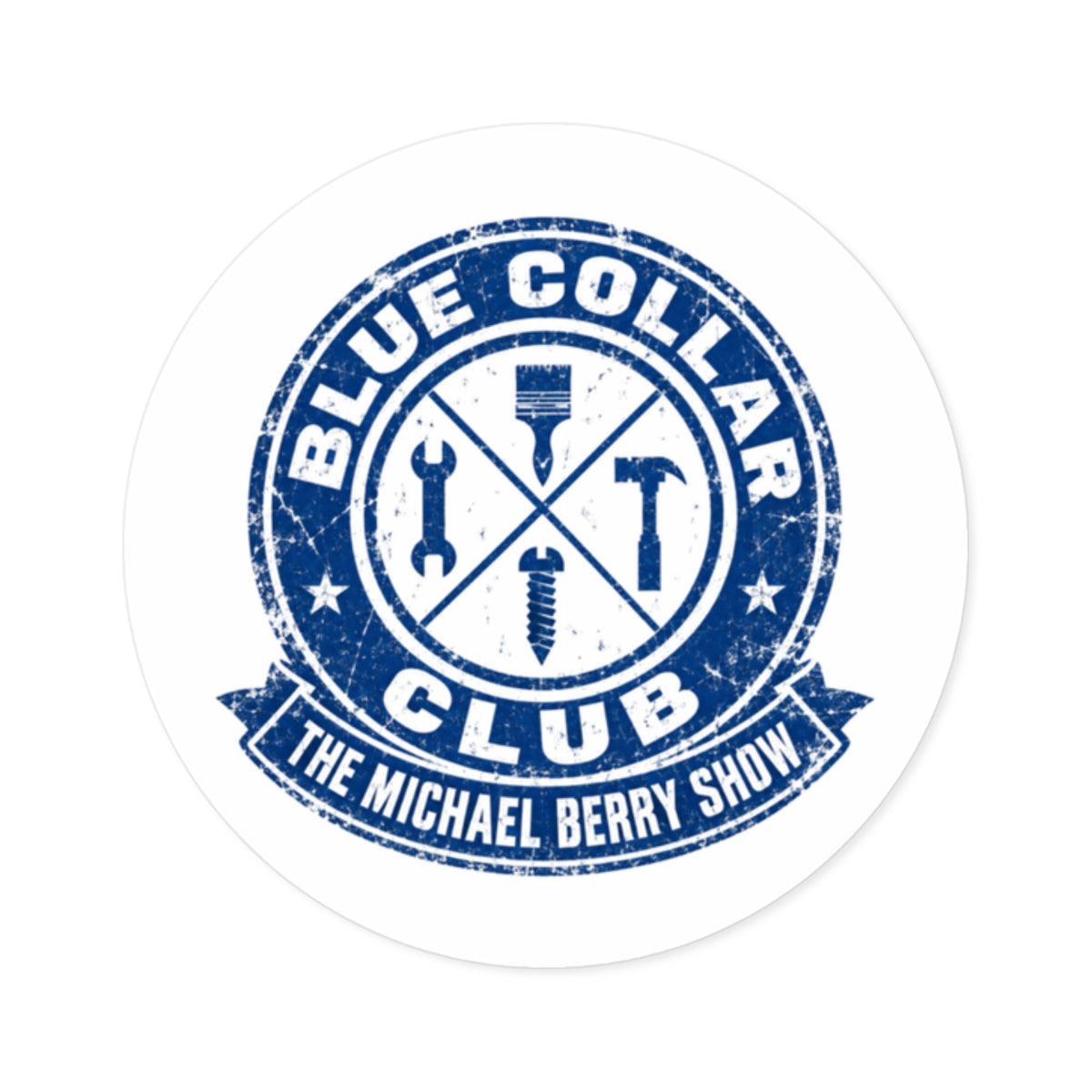 Blue Collar Club - Round Sticker