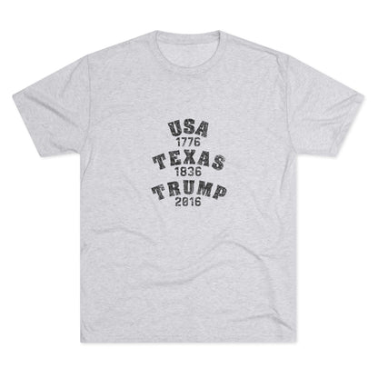 USA TEXAS TRUMP - Tri-Blend Crew Tee