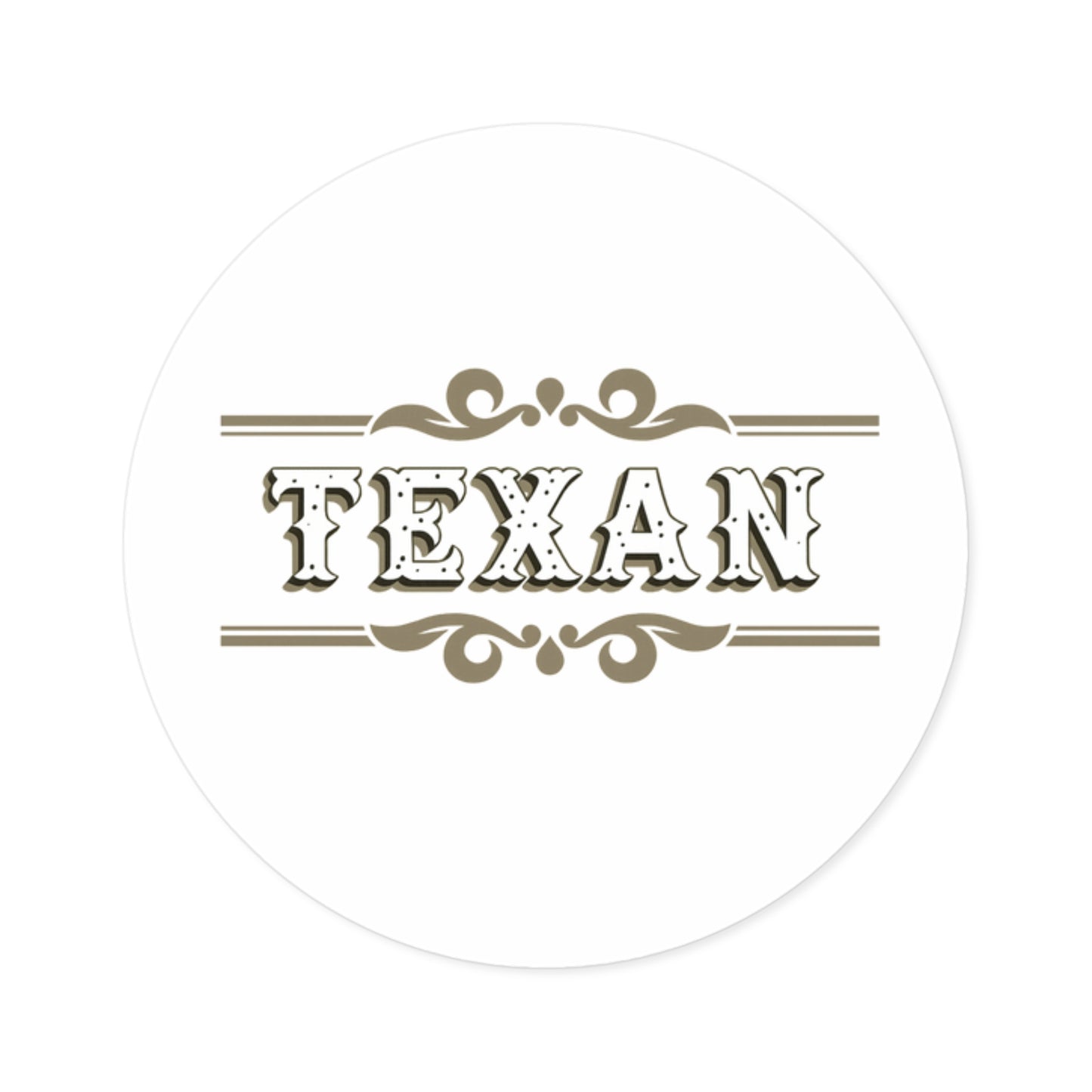 Texan - Round Sticker