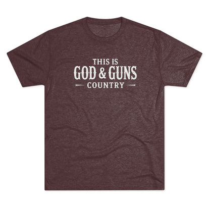 This is God & Guns Country - Tri-Blend Crew Tee