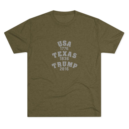 USA TEXAS TRUMP - Tri-Blend Crew Tee