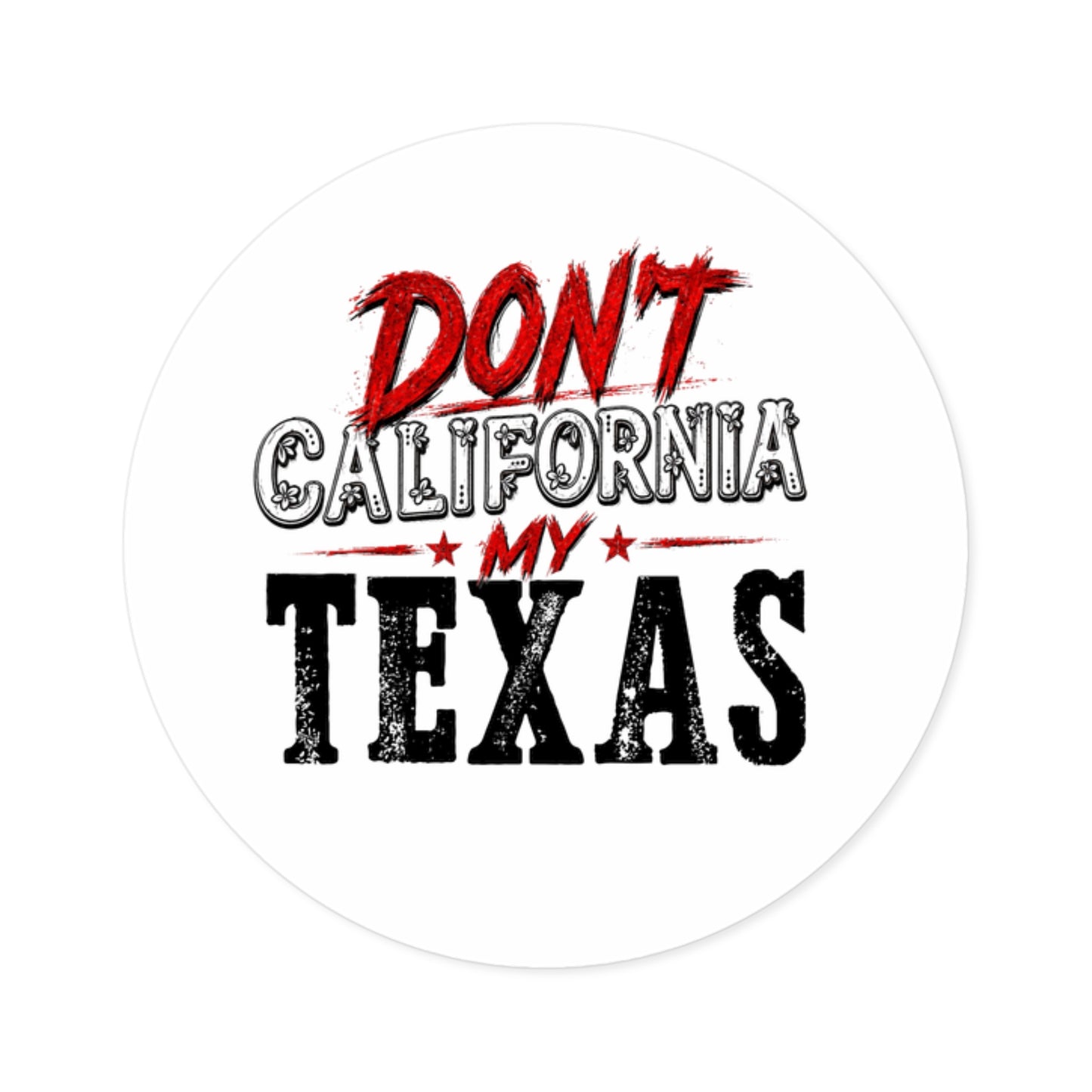 Don't CA my TX - Round Sticker
