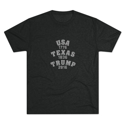 USA TEXAS TRUMP - Tri-Blend Crew Tee
