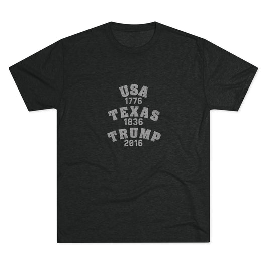 USA TEXAS TRUMP - Tri-Blend Crew Tee