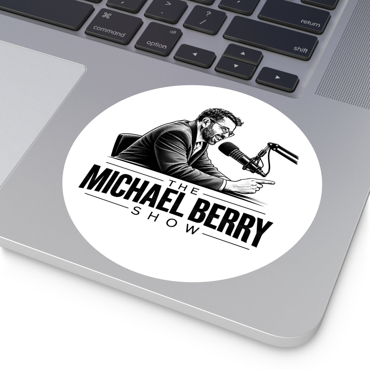 Michael Berry Show - w/ mic - Round Sticker