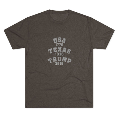 USA TEXAS TRUMP - Tri-Blend Crew Tee