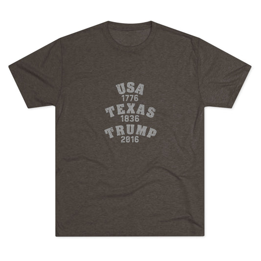USA TEXAS TRUMP - Tri-Blend Crew Tee