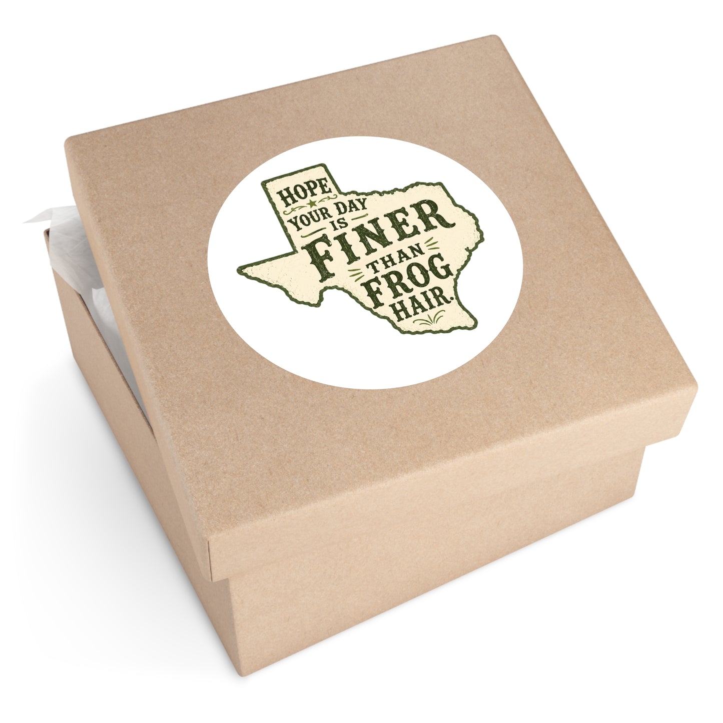 Finer than a Frog Hair - Round Sticker