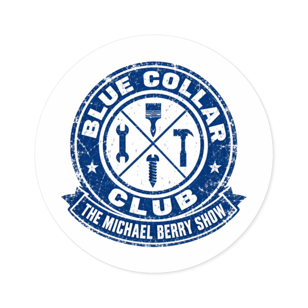 Blue Collar Club - Round Sticker