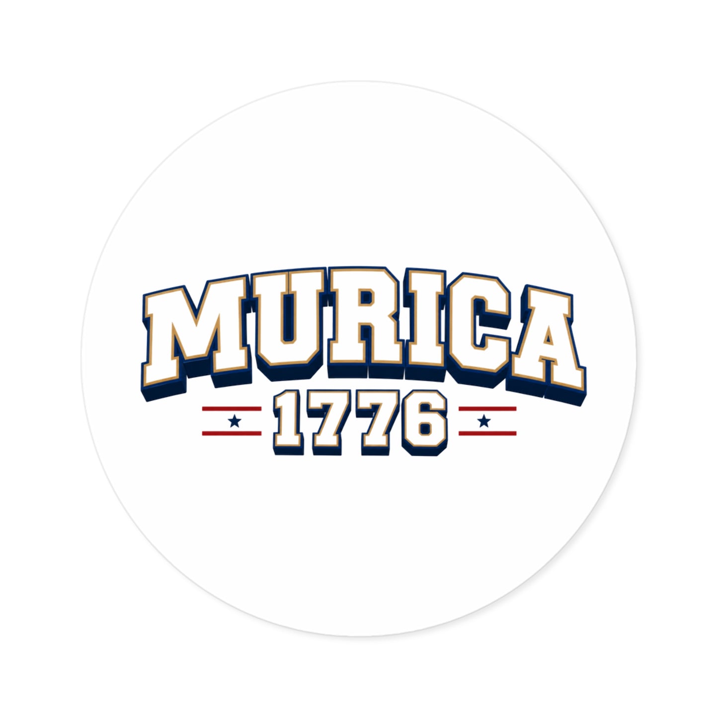 Murica 1776 - Round Sticker