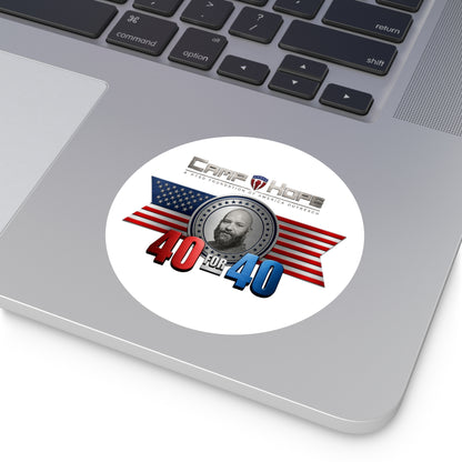 40 for 40 - Round Sticker