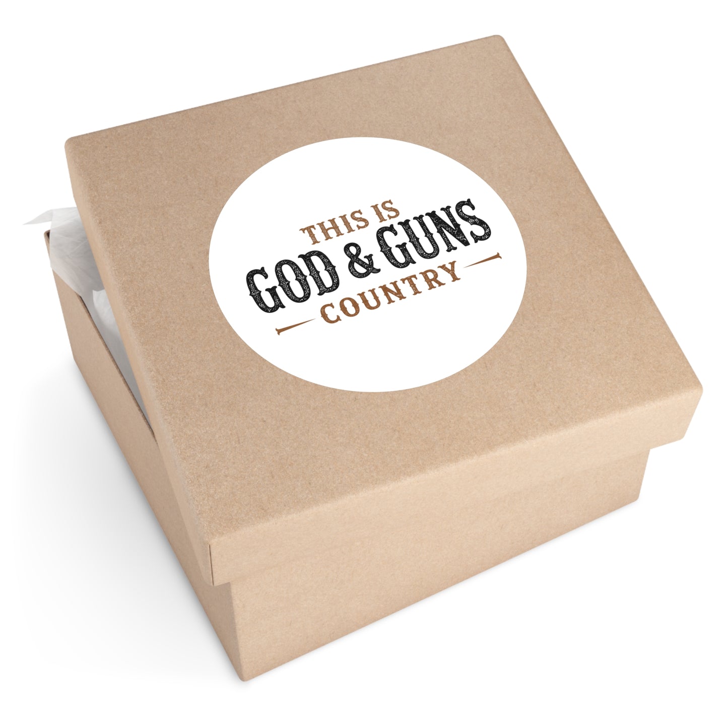 This is God & Guns Country - Round Sticker