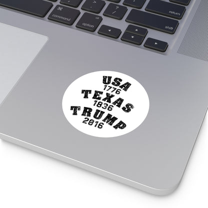 USA.TEXAS.TRUMP - Round Sticker