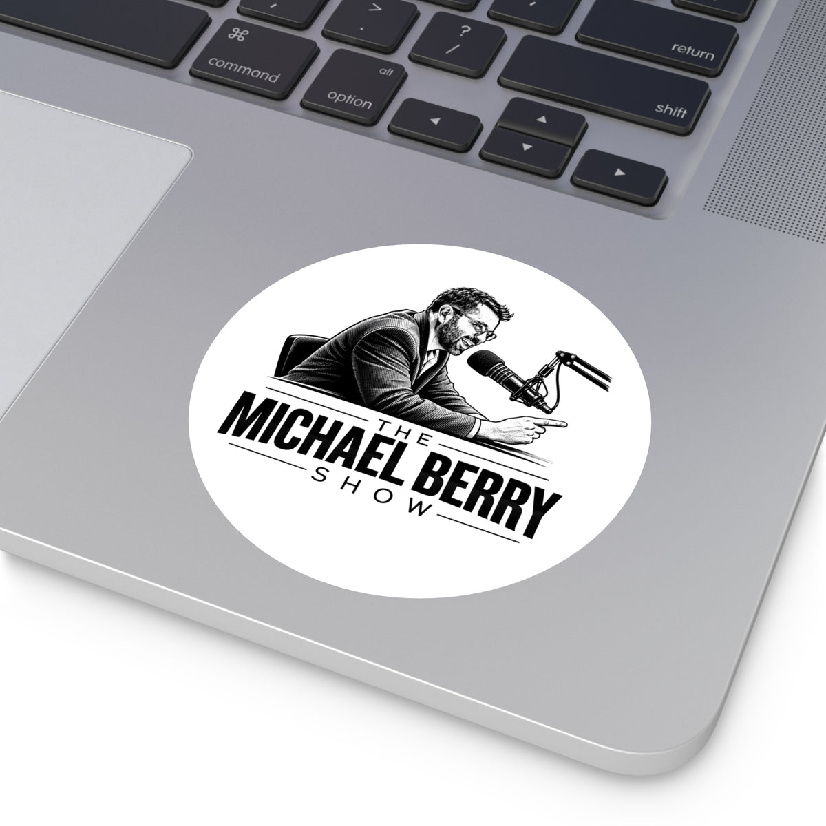 Michael Berry Show - w/ mic - Round Sticker