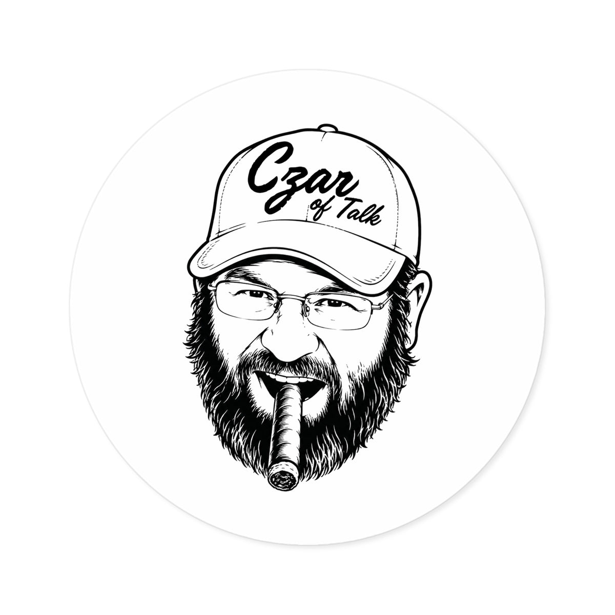 The Czar of Talk - Round Sticker