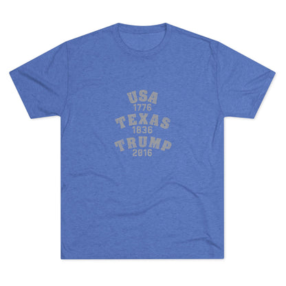 USA TEXAS TRUMP - Tri-Blend Crew Tee