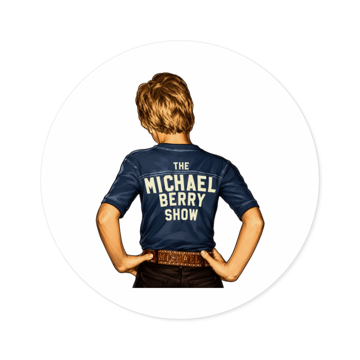 Michael Berry Show Kid - Round Sticker