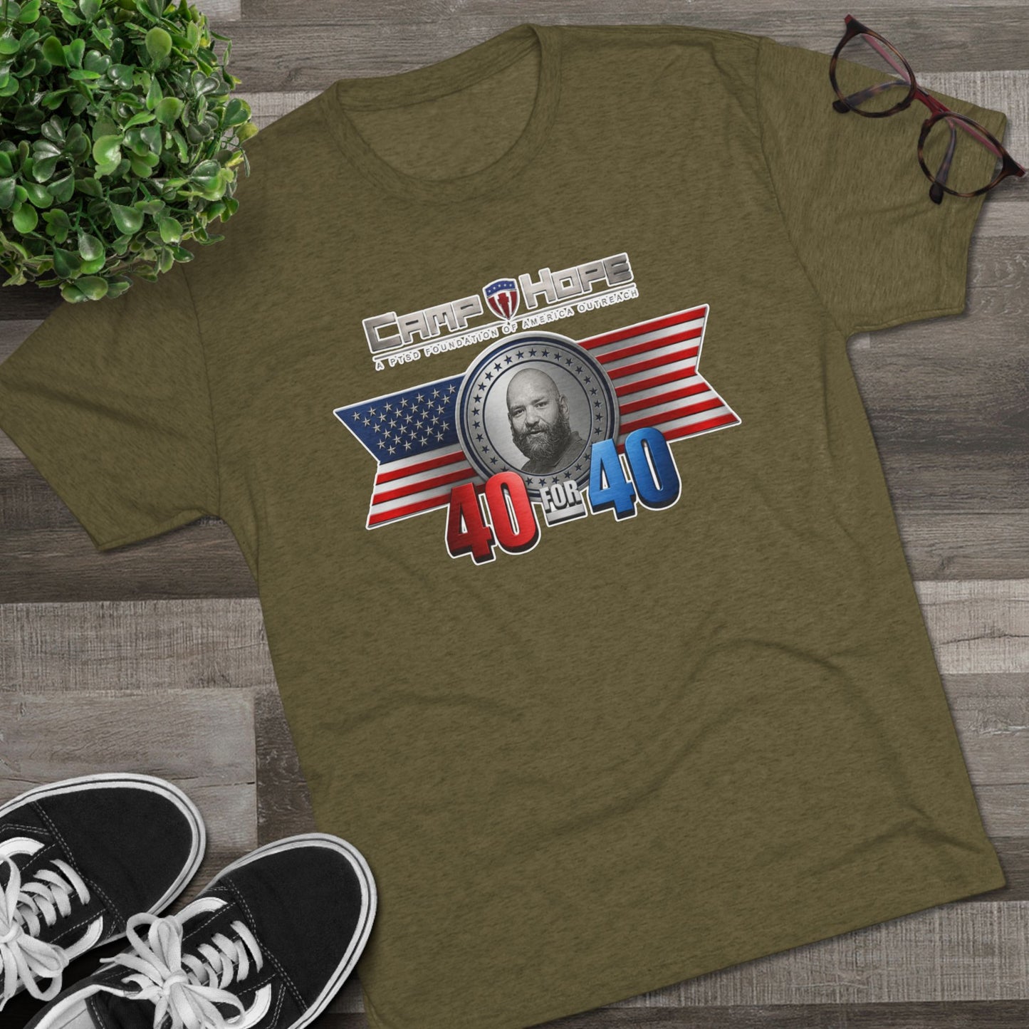 40 for 40 - Tri-Blend Crew Tee