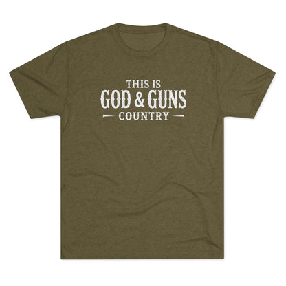 This is God & Guns Country - Tri-Blend Crew Tee