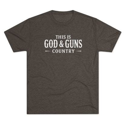 This is God & Guns Country - Tri-Blend Crew Tee
